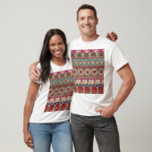 Damask Floral Geometric Colorful Patchwork T-Shirt (Unisex)