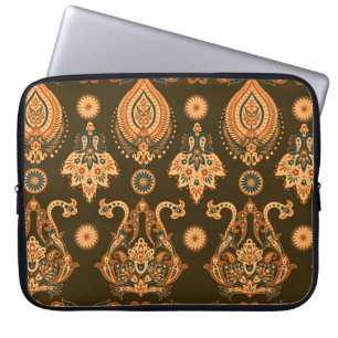 Damask Floral: Nahtloser Vintager Stil Laptopschutzhülle