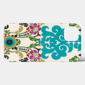 Damask Floral Patterns Plum Turquoise Case-Mate iPhone Hülle (Rückseite (Horizontal))