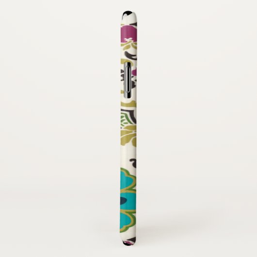 Damask Floral Patterns Plum Turquoise Case-Mate iPhone Hülle (Hinten/Rechts)