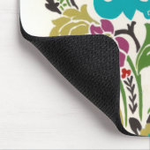 Damask Floral Patterns Plum Turquoise Mousepad (Ecke)