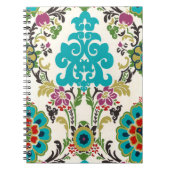 Damask Floral Patterns Plum Turquoise Notizblock (Vorderseite)
