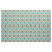 Damask Floral Patterns Plum Turquoise Stoff (Fat Quarter (45,7 x 55,9 cm))