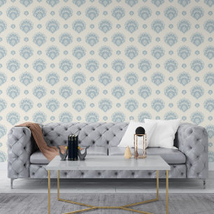 Damask Floral Shapes Nahtloser Abstrakter Hintergr Tapete