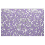 Damask Floral Shimmer Silver Background ID461 Stoff (Fat Quarter (45,7 x 55,9 cm))