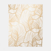 Damask florales Gold Fleece Blanket (Vorderseite)