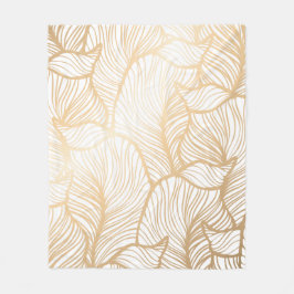 Damask florales Gold Fleece Blanket