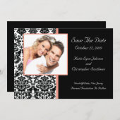 Damask Foto Ankündigung Datum freihalten (Vorne/Hinten)