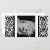 Damask Foto Dankeschön Karte (Vorne/Hinten)