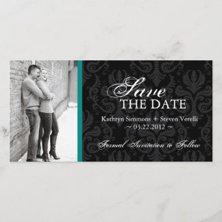 Damask Foto Save the Date Einladung