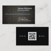 Damask Fotografie Business Card mit QR Code Visitenkarte (Vorne/Hinten)