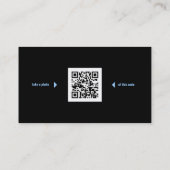 Damask Fotografie Business Card mit QR Code Visitenkarte (Rückseite)