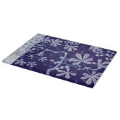 Damask Frost Blume Große Glasschneidplatte Schneidebrett (Ecke)