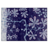 Damask Frost Blume Große Glasschneidplatte Schneidebrett (Vorderseite)