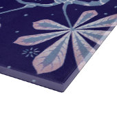 Damask Frost Blume Große Glasschneidplatte Schneidebrett (Ecke)