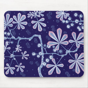 Damask Frost Blume Mousepad