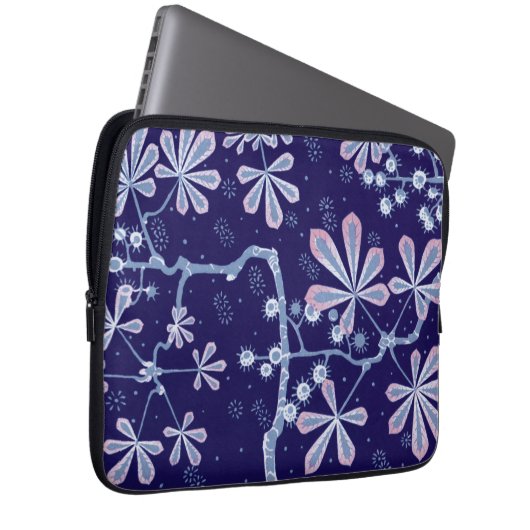 Damask Frost Blume Neopren Laptop-Sieb Laptopschutzhülle (Vorne Rechts)