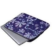 Damask Frost Blume Neopren Laptop-Sieb Laptopschutzhülle (Vorne Knopf)