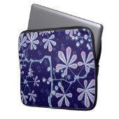 Damask Frost Blume Neopren Laptop-Sieb Laptopschutzhülle (Vorderseite Links)