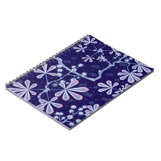 Damask Frost Blume Notebook Notizblock (Linke Seite)