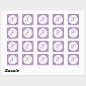 Damask Gastgeschenk Stickers (Blatt)