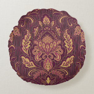 Damask gedrucktes Rundkissen Rundes Kissen