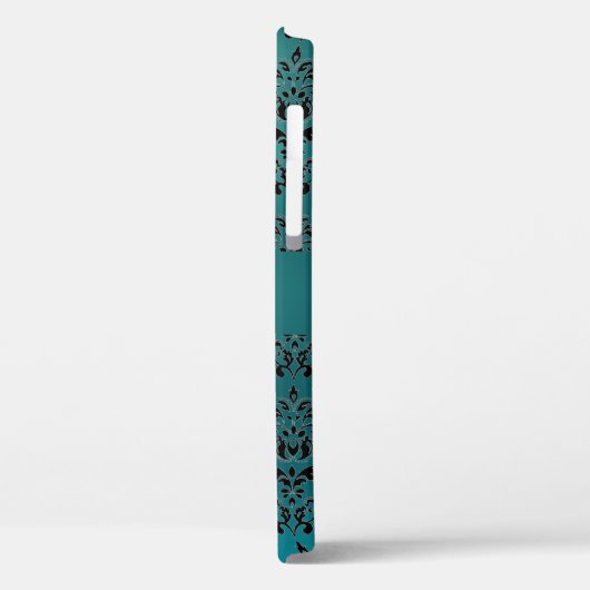 DAMASK GEM MONOGRAM blau lila Case-Mate iPhone Hülle (Rückseite / Links)