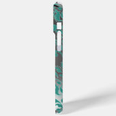 DAMASK GEM MONOGRAM blau weiß Case-Mate iPhone Hülle (Rückseite / Links)