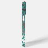 DAMASK GEM MONOGRAM blau weiß Case-Mate iPhone Hülle (Rückseite / Rechts)