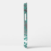 DAMASK GEM MONOGRAM blau weiß Case-Mate iPhone Hülle (Rückseite / Rechts)
