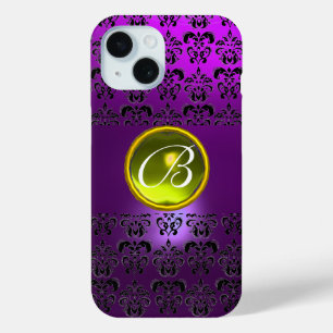 DAMASK GEM MONOGRAM Gelb lila Case-Mate iPhone Hülle