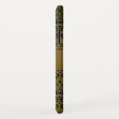 DAMASK GEM MONOGRAM gelb, schwarz Case-Mate iPhone Hülle (Hinten/Rechts)