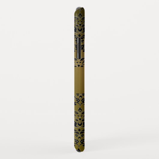 DAMASK GEM MONOGRAM gelb, schwarz Case-Mate iPhone Hülle (Hinten/Rechts)