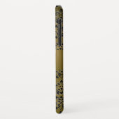 DAMASK GEM MONOGRAM gelb, schwarz Case-Mate iPhone Hülle (Hinten/Links)