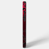 DAMASK GEM MONOGRAM Gelbes Topaz, Red Ruby iPhone Hülle (Linke Seite)