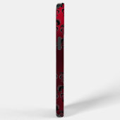 DAMASK GEM MONOGRAM Gelbes Topaz, Red Ruby iPhone Hülle (Rechte Seite)
