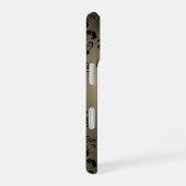 DAMASK GEM MONOGRAM grau schwarz iPhone 16 Hülle (Rechte Seite)