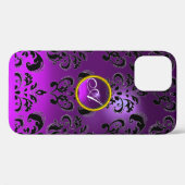 DAMASK GEM MONOGRAM lila Case-Mate iPhone Hülle (Rückseite (Horizontal))