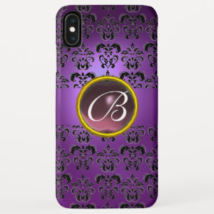 DAMASK GEM MONOGRAM lila schwarz Case-Mate iPhone Hülle