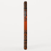 DAMASK GEM MONOGRAM Orange schwarz Case-Mate iPhone Hülle (Hinten/Rechts)