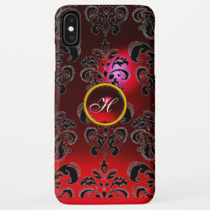 DAMASK GEM MONOGRAM Roter Bordeaux Case-Mate iPhone Hülle