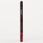 DAMASK GEM MONOGRAM Roter Bordeaux Case-Mate iPhone Hülle (Hinten/Rechts)