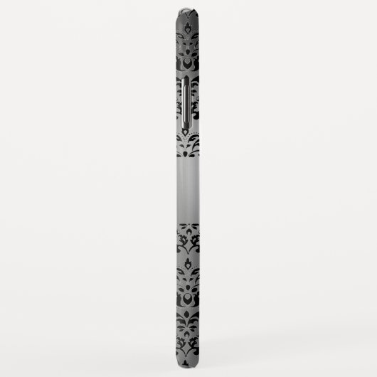 DAMASK GEM MONOGRAM weiß schwarz grün Case-Mate iPhone Hülle (Hinten/Rechts)