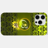 DAMASK GEM MONOGRAM Yellow Case-Mate iPhone Hülle (Rückseite (Horizontal))