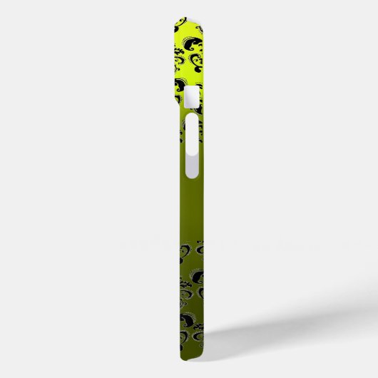 DAMASK GEM MONOGRAM Yellow Case-Mate iPhone Hülle (Rückseite / Links)