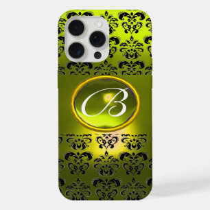 DAMASK GEM MONOGRAM Yellow iPhone 15 Pro Max Hülle