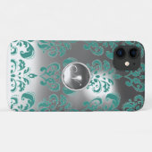 DAMASK GEM MONOGRAMM blau weiß Case-Mate iPhone Hülle (Rückseite (Horizontal))