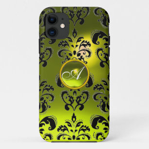 DAMASK GEM MONOGRAMM gelb iPhone 11 Hülle