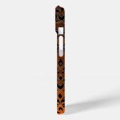 DAMASK GEM MONOGRAMM Orange Case-Mate iPhone Hülle (Rückseite / Links)