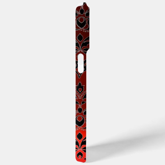 DAMASK GEM MONOGRAMM rot Case-Mate iPhone Hülle (Rückseite / Rechts)